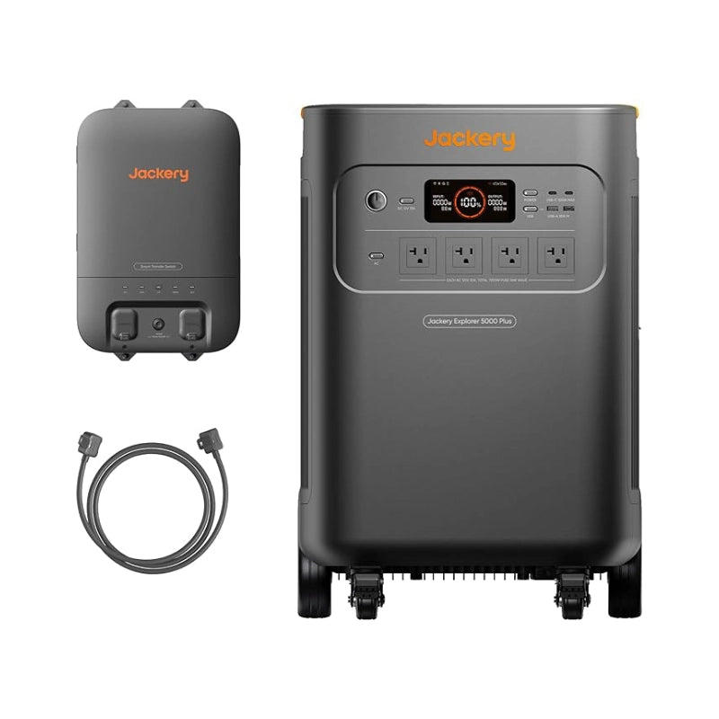 Jackery Solar Generator 5000 Plus + Solarsaga 500X x2 | Whole-Home Backup