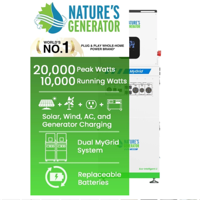 MyGrid 10K Whole Home Generator - Nature Generators