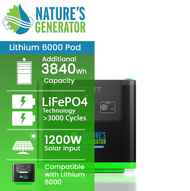 Nature's Generator Lithium 6000 Power Pod