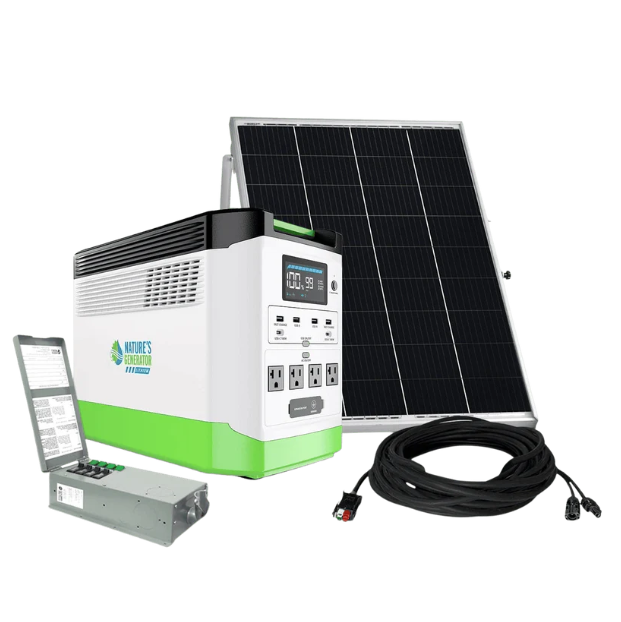 High Capacity Lithium 1800 Solar Generator and Transfer Switch