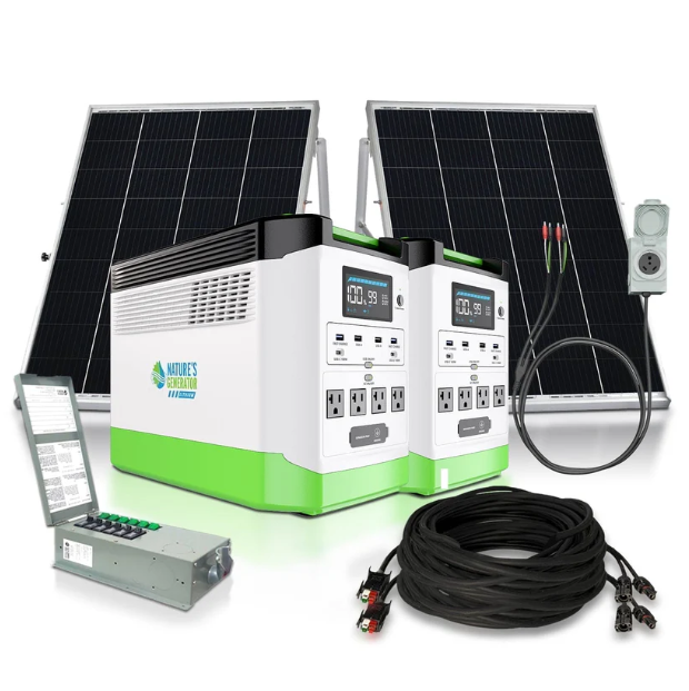 High Capacity Lithium 1800 Solar Generator and Transfer Switch