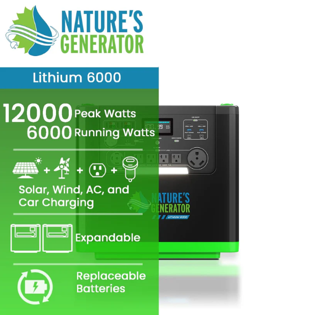 Nature's Generator Lithium 6000 Power Station