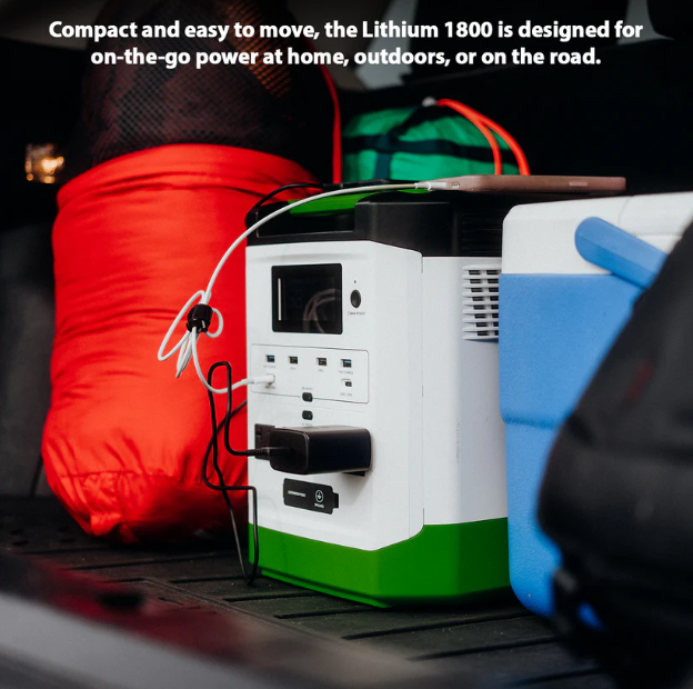 High Capacity Lithium 1800 Solar Generator and Transfer Switch