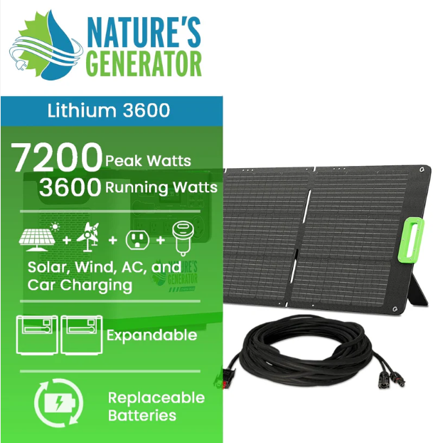 Nature's Generator Lithium 3600 Solar Generator