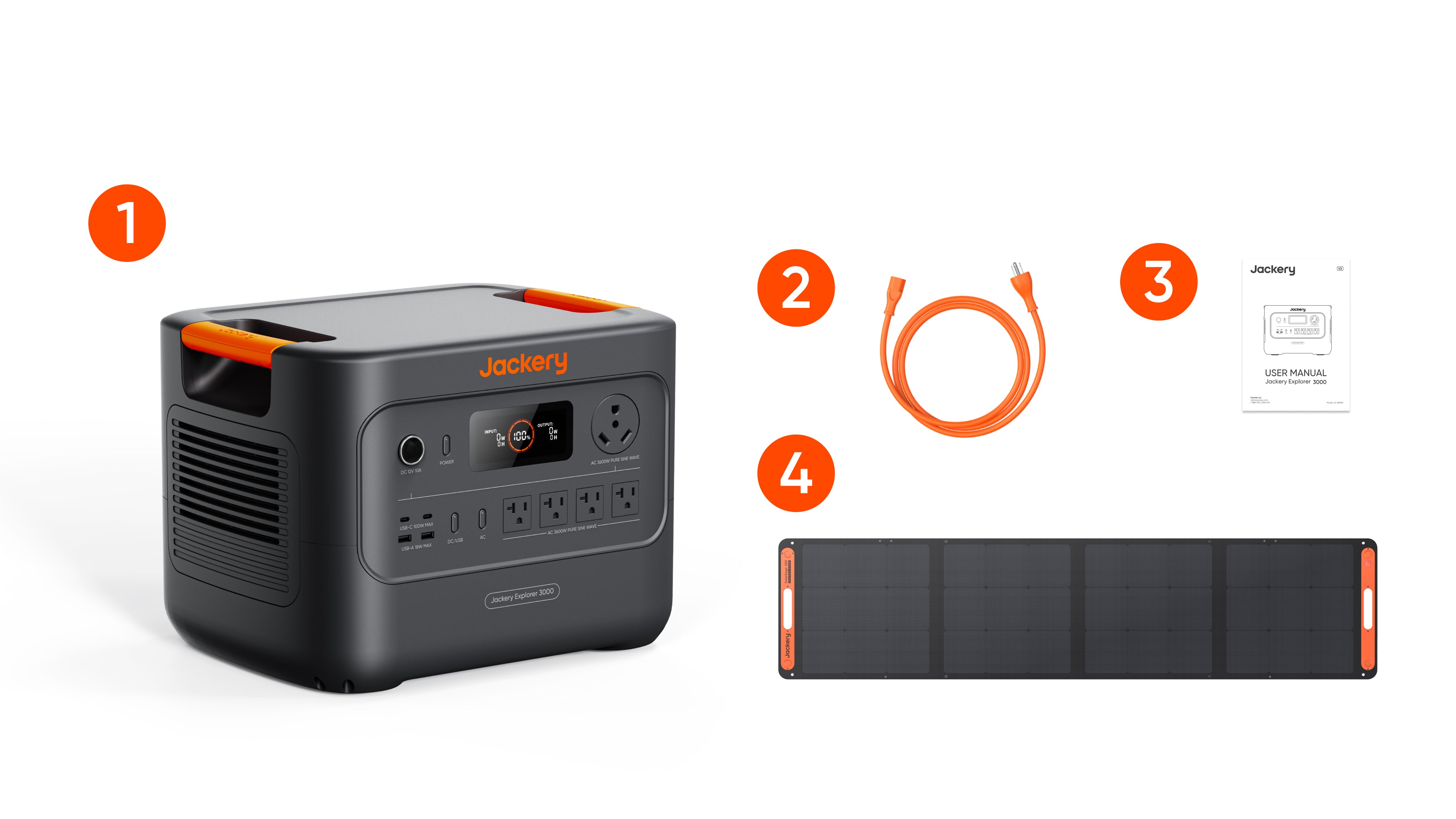 Jackery E3000V2+2Solar Panel 200